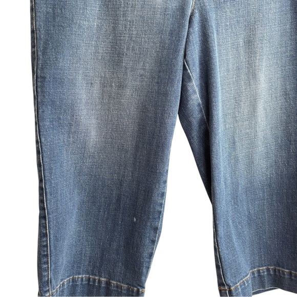 Talbots Flawless Size 14P Capri Stretch Denim Cropped Jeans High-Waist Wide - Picture 3 of 15